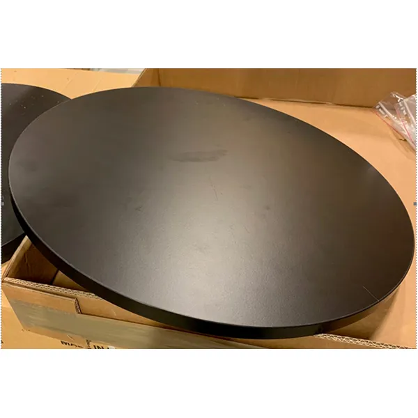 Laminat bordplate Ø600 - 20mm, sort