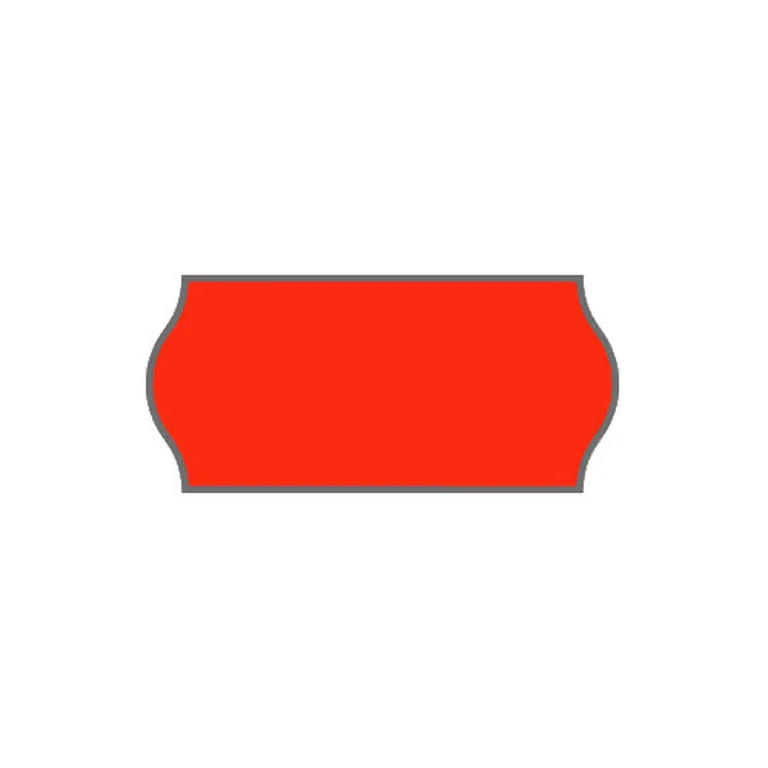 Meto etiketter rød, 26*12 lim 2, 36 rl