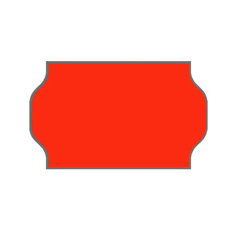 Meto etiketter rød, 26*16 lim 2, 36 rl